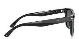 Shop GIORGIO ARMANI Square Sunglasses in Black online.