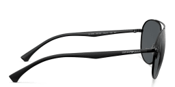 تسوق نظارة شمسية أفياتور كبيرة امبوريو أرماني بلون Matte Black أونلاين.