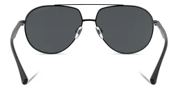Shop Emporio Armani Wide Aviator Sunglasses in Matte Black online.