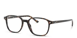 Shop Ray-Ban Leonard Optics Unisex Square Eyeglasses in Havana online.