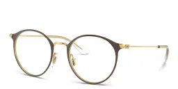 Shop Ray-Ban Junior Kids Panthos Eyeglasses in Brown online.