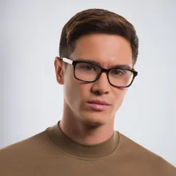 Shop GUCCI Wide Rectangle Eyeglasses in Havana online.