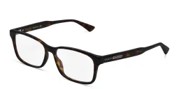 Shop GUCCI Wide Rectangle Eyeglasses in Havana online.