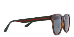 Shop GUCCI Rectangle Sunglasses in Havana online.