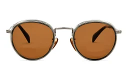 Shop DAVID BECKHAM Panthos Sunglasses in Ruthenium Grey Horn online.