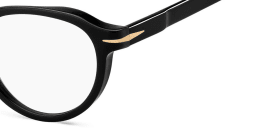 Shop DAVID BECKHAM Round Eyeglasses in Black online.