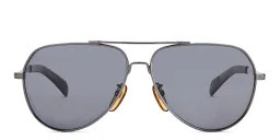Shop DAVID BECKHAM Wide Aviator Sunglasses in Dark Ruthenium online.