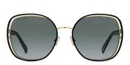Shop JIMMY CHOO Dodie/S Wide Round Sunglasses in Black Gold online.