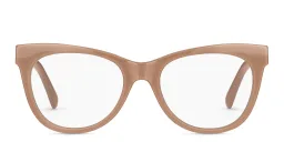 Shop JIMMY CHOO Cat Eye Eyeglasses in Nude Glitter online.