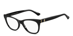 Shop JIMMY CHOO Cat Eye Eyeglasses in Black Glitter online.
