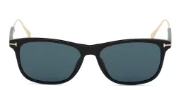 Shop TOM FORD Rectangle Sunglasses in Shiny Black online.