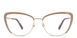 Shop EYE'M Wide Cat Eye Eyeglasses in Nude online.