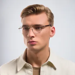 Shop EYE'M Round Eyeglasses in Gold online.