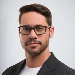 Shop EYE'M Rectangle Eyeglasses in Black online.