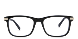 Shop EYE'M Square Eyeglasses in Black Gold online.