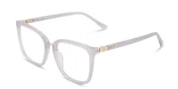Shop EYE'M Square Eyeglasses in Purple online.