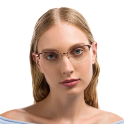 تسوق نظارة طبية بإطار كات آي نصف إطار EYE'M بلون أحمر أونلاين.