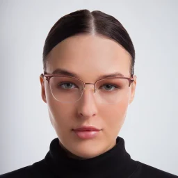 Shop EYE'M Half Rim Cat Eye Eyeglasses in Red online.