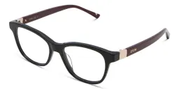 Shop EYE'M Square Eyeglasses in Black & Burgundy online.