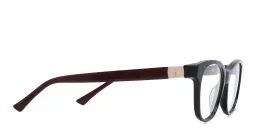 Shop EYE'M Square Eyeglasses in Black & Burgundy online.