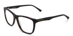 Shop EYE'M Wide Square Eyeglasses in Havana online.