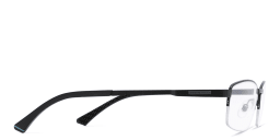 Shop EYE'M Half Rim Rectangle Eyeglasses in Black online.