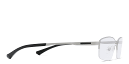 Shop EYE'M Half Rim Rectangle Eyeglasses in Silver online.