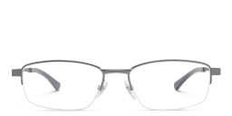 Shop EYE'M Half Rim Rectangle Eyeglasses in Gunmetal online.