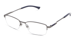 Shop EYE'M Half Rim Rectangle Eyeglasses in Gunmetal online.