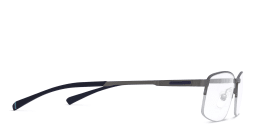 Shop EYE'M Half Rim Rectangle Eyeglasses in Gunmetal online.