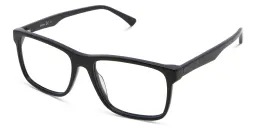 Shop EYE'M Rectangle Eyeglasses in Shiny Black online.