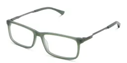 Shop EYE'M Wide Rectangle Eyeglasses in Green online.