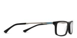 Shop EYE'M Wide Rectangle Eyeglasses in Black & Silver online.