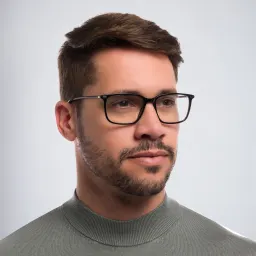 Shop EYE'M Rectangle Eyeglasses in Black online.