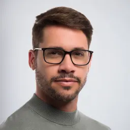 Shop EYE'M Rectangle Eyeglasses in Black online.
