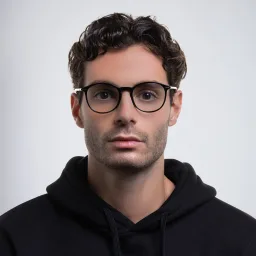 Shop EYE'M Round Eyeglasses in Black online.
