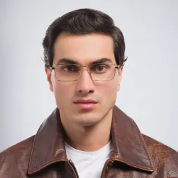 Shop EYE'M Rectangle Eyeglasses in Gold online.