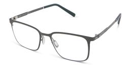 Shop EYE'M Rectangle Eyeglasses in Gunmetal online.