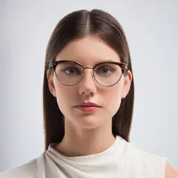 Shop EYE'M Cat Eye Eyeglasses in Havana Gold online.