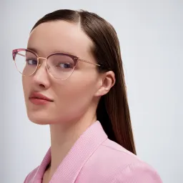 Shop EYE'M Cat Eye Eyeglasses in Purple online.