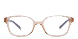 Shop EYE'M Kids Rectangle Eyeglasses in Nude online.