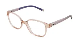 Shop EYE'M Kids Rectangle Eyeglasses in Nude online.