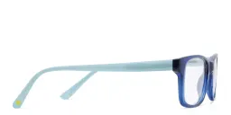 Shop EYE'M Kids Rectangle Eyeglasses in Transparent Blue online.