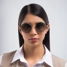 تسوق نظارة شمسية دائرية EYE'M بلون Gold أونلاين.