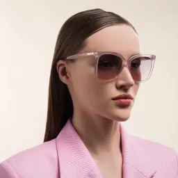تسوق نظارة شمسية مربعة EYE'M بلون Nude أونلاين.