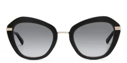 Shop EYE'M Irregular Sunglasses in Gold online.