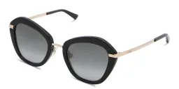 Shop EYE'M Irregular Sunglasses in Gold online.