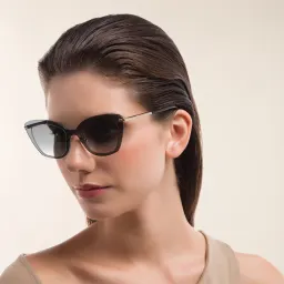 Shop EYE'M Cat Eye Sunglasses in Grey online.