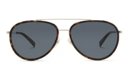 Shop EYE'M Unisex Aviator Sunglasses in Havana online.