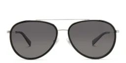 Shop EYE'M Unisex Aviator Sunglasses in Black online.